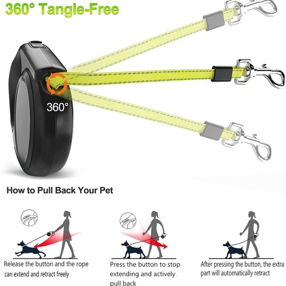 NWT-Pet Dog Retractable Leash and Collar Set - Picture 3 of 4